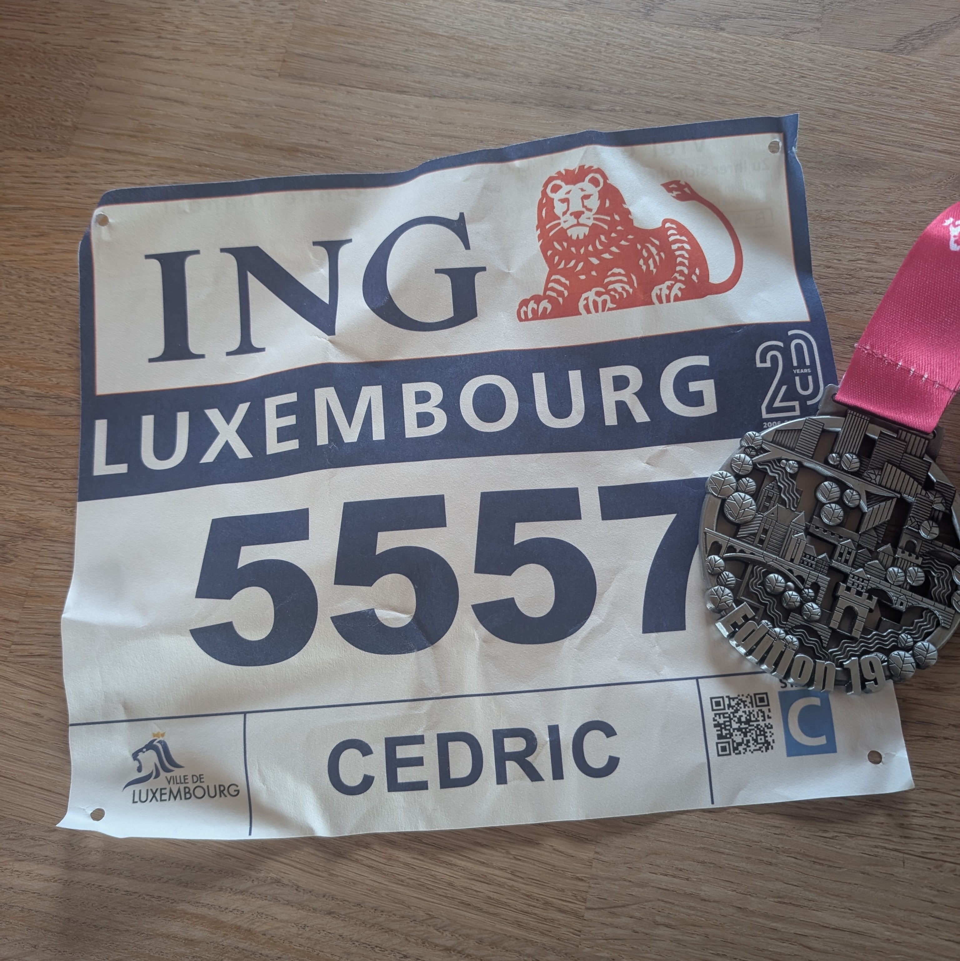 ING Night Marathon 2026 dossard.
